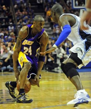 Le basketteur Kobe Bryant des Los Angeles Lakers