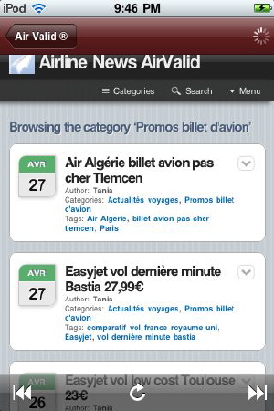 Un fil de brèves d'actualité tient en alerte chaque utilisateur de l'application