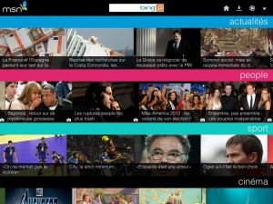 L'application MSN.fr sur iPad