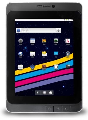L'écran d'accueil de la BeBook Tablet