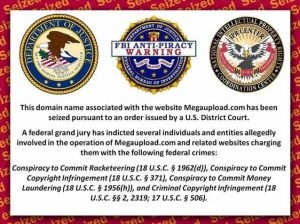 Un message d'avertissement du FBI est en page d'accueil de Megaupload.com