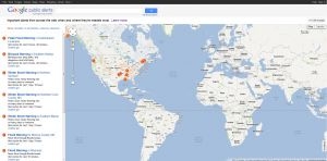 Le service d'alerte est directement int�gr� � Google Maps