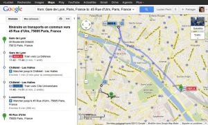 Aller plus vite metro RER Paris grace Google Maps