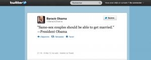 tweet Obama mariage homosexuel effet bombe Twitter