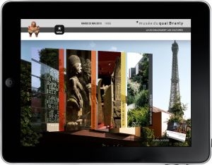 L'application du mus�e du quai Branly sur iPad.
