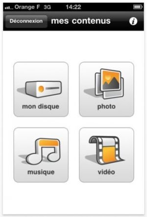 L'application mes contenus d'Orange sur iPhone