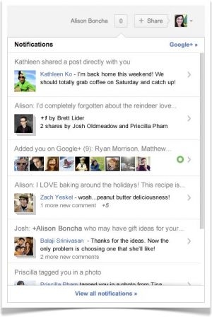 De nouvelles notifications ajoutées en temps réel sous Google+