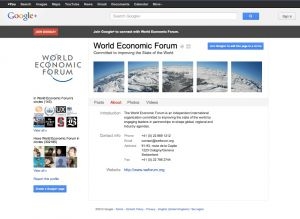 Page Google + du Forum �conomique de Davos.