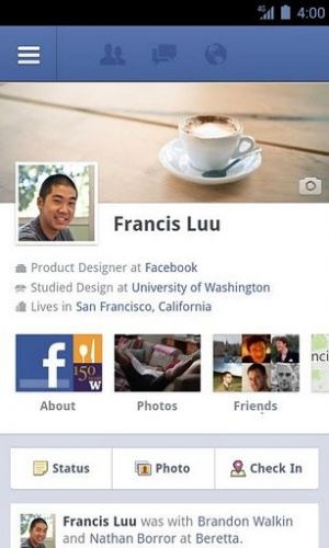 La nouvelle version de l'application Facebook est compatible avec les nouveaux profils